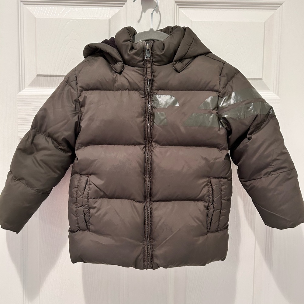 Boys Armani Junior Puffer Jacket: Forest Green SZ 3